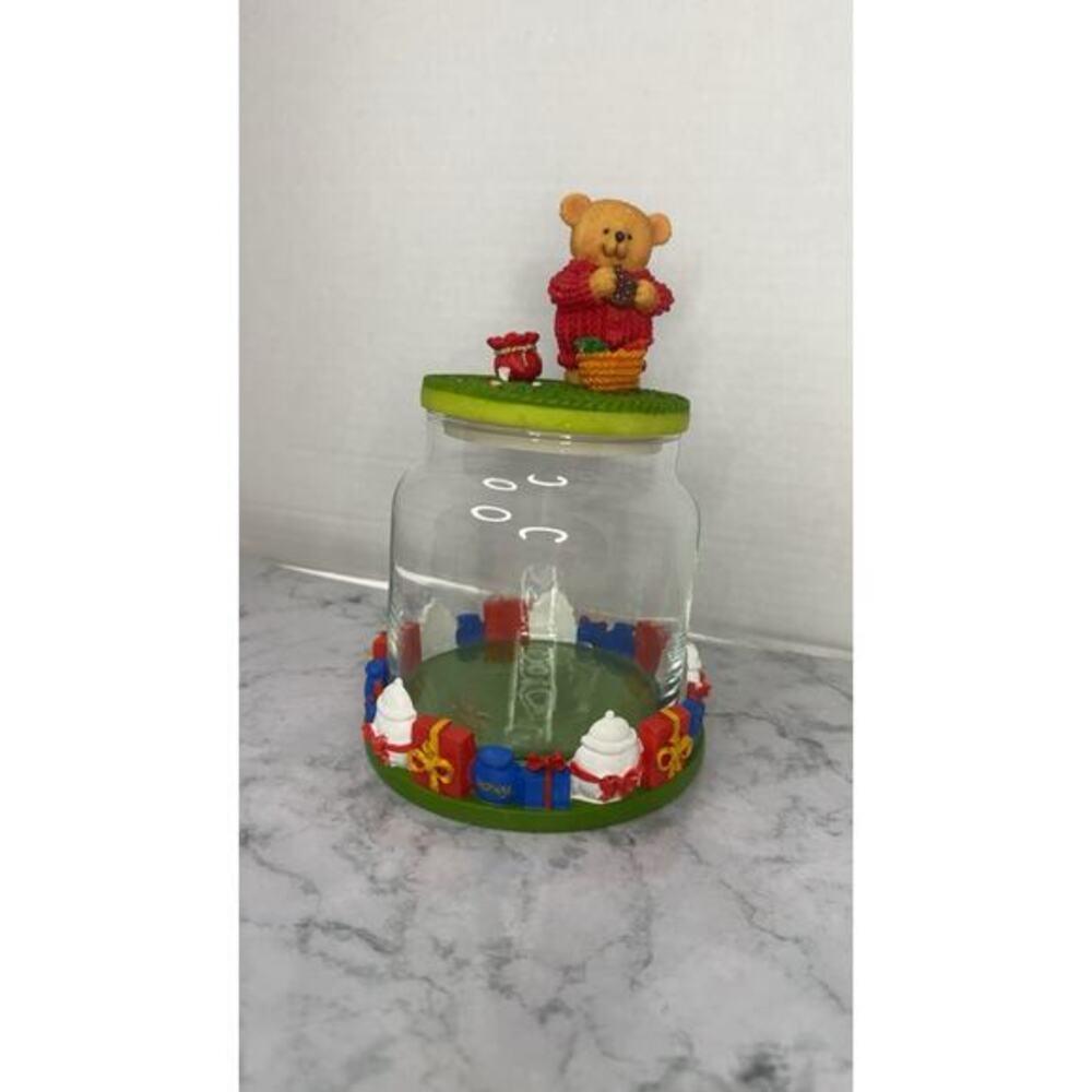 Hallmark Gifts Sleeping Teddy Bear Vintage Ceramic Cookie Jar With Lid